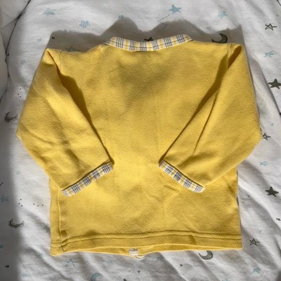 ⭒ 3M Winnie The Pooh Disney Yellow Button Up Long Sleeve Embroidered Striped ⭒ - Picture 6 of 10